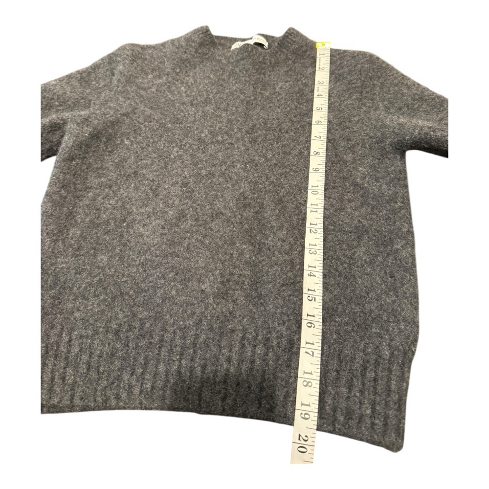 ZARA 100% Cashmere Knit Sweater XL Gray Cropped Soft Luxury Pullover - Picture 4 of 7